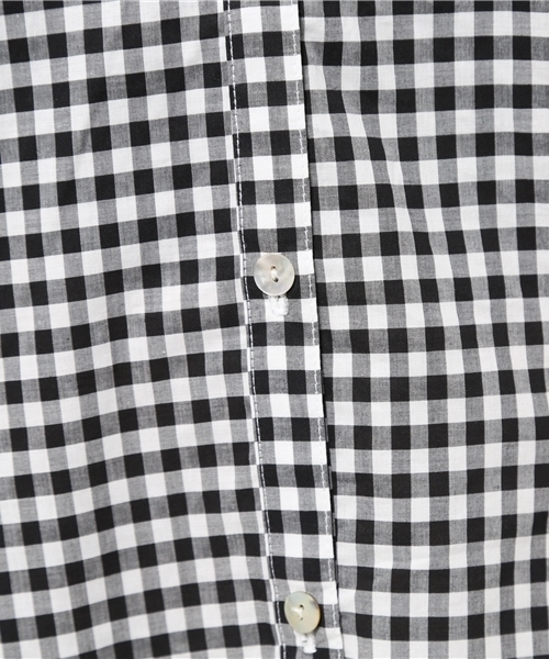 Discoat Parisien（ディスコートパリシアン）の「ギンガムチェック袖ねじりシャツ（シャツ/ブラウス・レディース・ブラック/カーキ/ネイビー・LARGE/MEDIUM）」の9枚目の写真