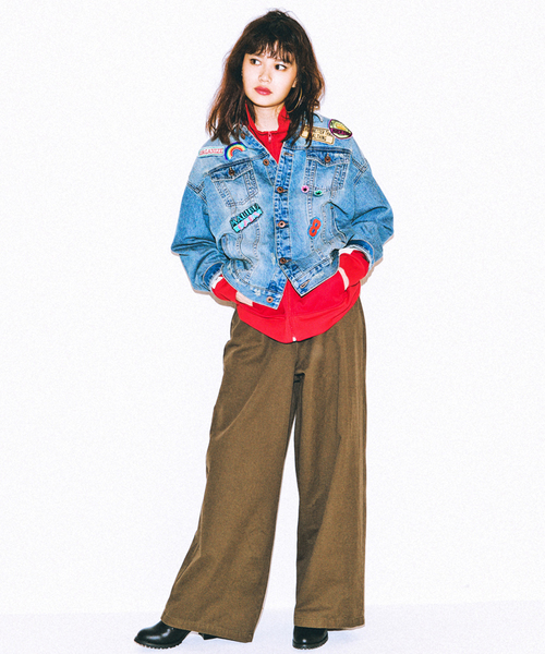 WEGO（ウィゴー）の「WEGO/パッチクラッシュデニムジャケット（デニムジャケット・レディース・ブルー系その他・FREE）」の10枚目の写真