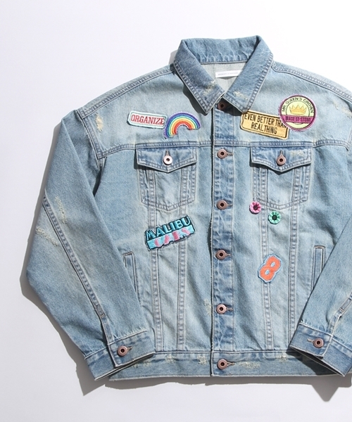 WEGO（ウィゴー）の「WEGO/パッチクラッシュデニムジャケット（デニムジャケット・レディース・ブルー系その他・FREE）」の11枚目の写真