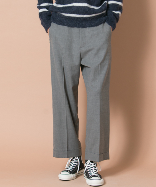 URBAN RESEARCH(アーバンリサーチ)の「UR ウールワイドアンクルトラウザー(スラックス・メンズ・グレー/チャコールグレー/ブラック・LARGE/MEDIUM)」の3枚目の写真