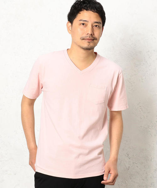 green label relaxing（グリーンレーベルリラクシング）の「BC GLR SLD Vネック ポケット SS Tシャツ ◆（Tシャツ/カットソー・メンズ・ホワイト/ライトピンク/ネイビー・MEDIUM/LARGE/X-LARGE/SMALL）」の13枚目の写真