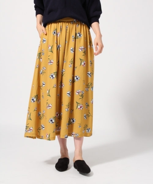 GLOBAL WORK(グローバルワーク)の「フラワースカーチョ/766265(その他パンツ・レディース・ブラック/ネイビー/ベージュ・FREE)」の3枚目の写真