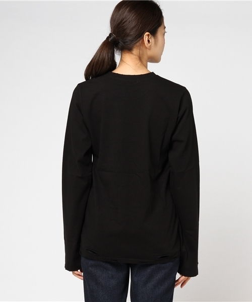 PUNYUS（プニュズ）の「クラッシュロンT（Tシャツ/カットソー・レディース・レッド/マスタード/ブラック/ホワイト・3/4/1/2）」の11枚目の写真