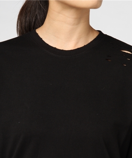 PUNYUS（プニュズ）の「クラッシュロンT（Tシャツ/カットソー・レディース・レッド/マスタード/ブラック/ホワイト・3/4/1/2）」の8枚目の写真