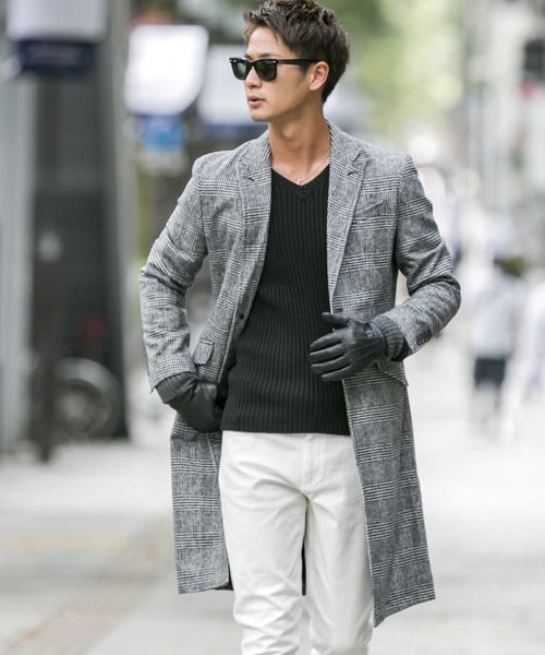 A.S.M（エーエスエム）の「【zozotown限定価格】ソフトメルトン ロング チェスターコート（チェスターコート・メンズ・ブラック/ライトグレー/グレー系その他/キャメル/ブラック系その他/ライトベージュ・48/50/52）」の5枚目の写真