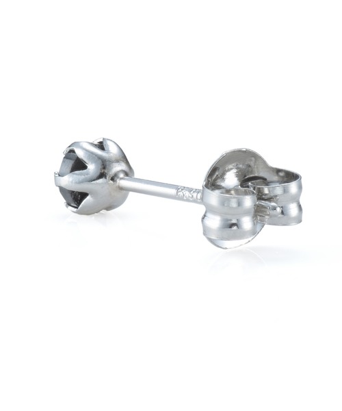 LION HEART（ライオンハート）の「“Petite Modern”ブラックダイヤモンドピアス（Sサイズ/0.1CT）/プラチナ900【LION HEART / ライオンハート】（ピアス（片耳用）・メンズ・プラチナム・FREE）」の5枚目の写真
