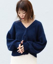 Another Edition | アンゴラVネックカーディガン(カーディガン/ボレロ)