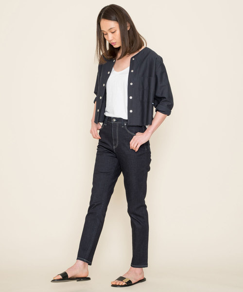 Moname（モナーム）の「Moname ハイライズスリム デニムパンツ /41174002（デニムパンツ・レディース・インディゴブルー・23inch/24inch/25inch/26inch）」の6枚目の写真