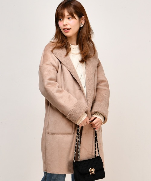 LINEA F MODELLE XL ムートンコート ベージュ natural couture（ナチュラルクチュール）の「Fムートンコート