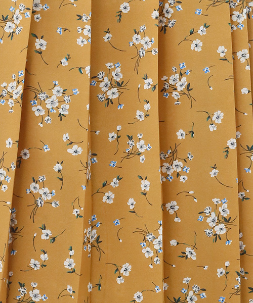 Luz Llena（ラズレナ）の「花柄プリーツスカート（スカート・レディース・ブラック/イエロー・MEDIUM）」の10枚目の写真