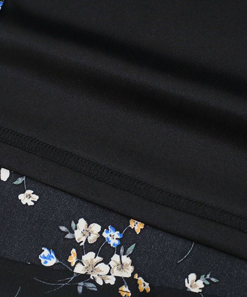 Luz Llena（ラズレナ）の「花柄プリーツスカート（スカート・レディース・ブラック/イエロー・MEDIUM）」の12枚目の写真