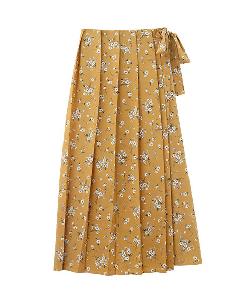 Luz Llena（ラズレナ）の「花柄プリーツスカート（スカート・レディース・ブラック/イエロー・MEDIUM）」の14枚目の写真