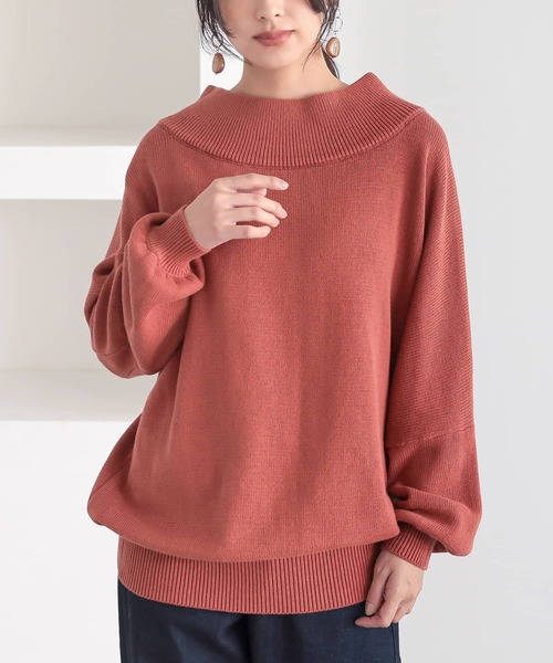 n'OrLABEL(ノアールレーベル)の「『ドロップショルダーニット』(ニット/セーター・レディース・アイボリー/ブラック/グレー/グリーン/ネイビー/カーキオリーブ/コーラルピンク/チェリーレッド/レンガ/ターメリック・2/1)」の11枚目の写真