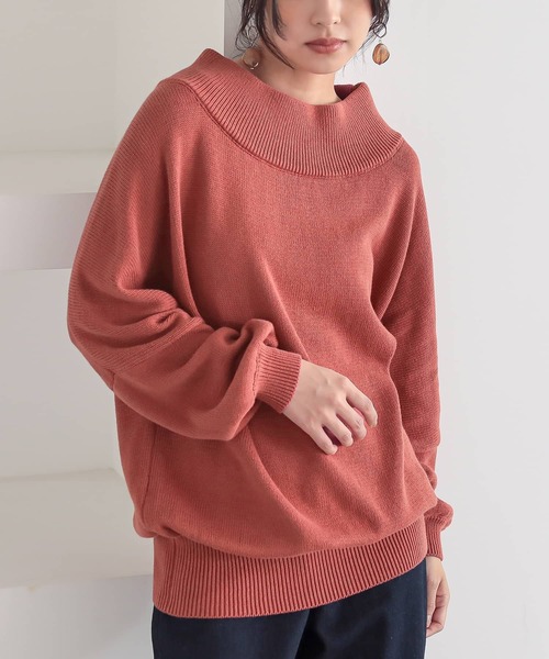 n'OrLABEL(ノアールレーベル)の「『ドロップショルダーニット』(ニット/セーター・レディース・アイボリー/ブラック/グレー/グリーン/ネイビー/カーキオリーブ/コーラルピンク/チェリーレッド/レンガ/ターメリック・2/1)」の12枚目の写真