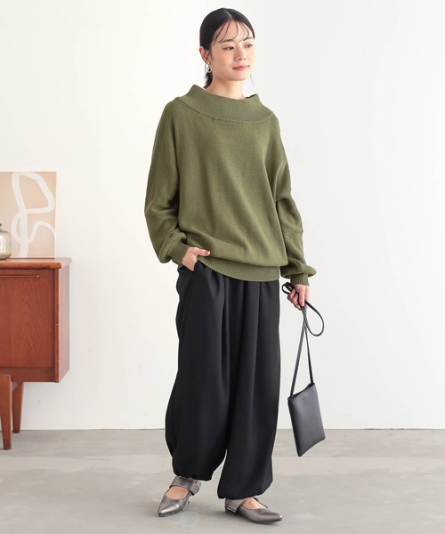 n'OrLABEL(ノアールレーベル)の「『ドロップショルダーニット』(ニット/セーター・レディース・アイボリー/ブラック/グレー/グリーン/ネイビー/カーキオリーブ/コーラルピンク/チェリーレッド/レンガ/ターメリック・2/1)」の17枚目の写真