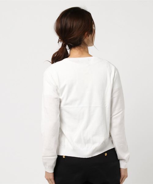 COMME CA ISM(コムサイズム)の「パステルカラー クルーネックカーディガン(カーディガン/ボレロ・レディース・サックスブルー/グレー/ピンク/イエロー/ネイビー/ホワイト・LARGE/MEDIUM/SMALL)」の8枚目の写真