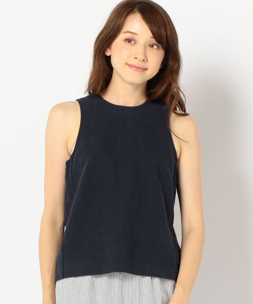 Prefer SHIPS（プリファーシップス）の「Prefer SHIPS:バックリボンノースリーブ（シャツ/ブラウス・レディース・ベージュ/ブラウン/ネイビー・ONE SIZE）」の3枚目の写真