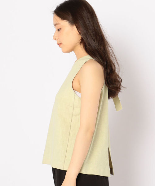 Prefer SHIPS（プリファーシップス）の「Prefer SHIPS:バックリボンノースリーブ（シャツ/ブラウス・レディース・ベージュ/ブラウン/ネイビー・ONE SIZE）」の13枚目の写真