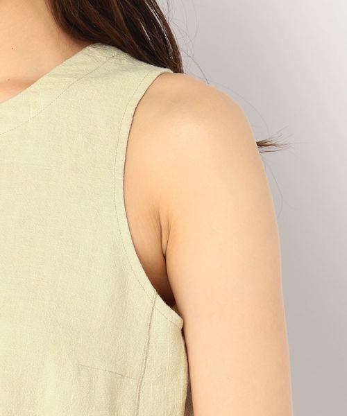 Prefer SHIPS（プリファーシップス）の「Prefer SHIPS:バックリボンノースリーブ（シャツ/ブラウス・レディース・ベージュ/ブラウン/ネイビー・ONE SIZE）」の9枚目の写真