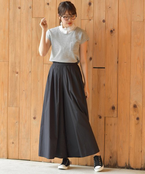 rps（アールピーエス）の「ポケット付きワッフル半袖Ｔ（Tシャツ/カットソー・レディース・ブラック/オフホワイト/杢グレー/ホワイト系その他2/ホワイト系その他3/ブラック系その他2・M）」の9枚目の写真