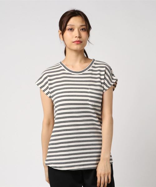 rps（アールピーエス）の「ポケット付きワッフル半袖Ｔ（Tシャツ/カットソー・レディース・ブラック/オフホワイト/杢グレー/ホワイト系その他2/ホワイト系その他3/ブラック系その他2・M）」の16枚目の写真