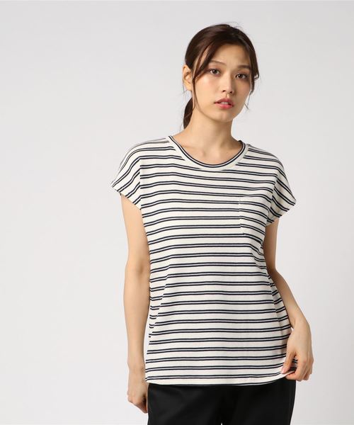 rps（アールピーエス）の「ポケット付きワッフル半袖Ｔ（Tシャツ/カットソー・レディース・ブラック/オフホワイト/杢グレー/ホワイト系その他2/ホワイト系その他3/ブラック系その他2・M）」の17枚目の写真