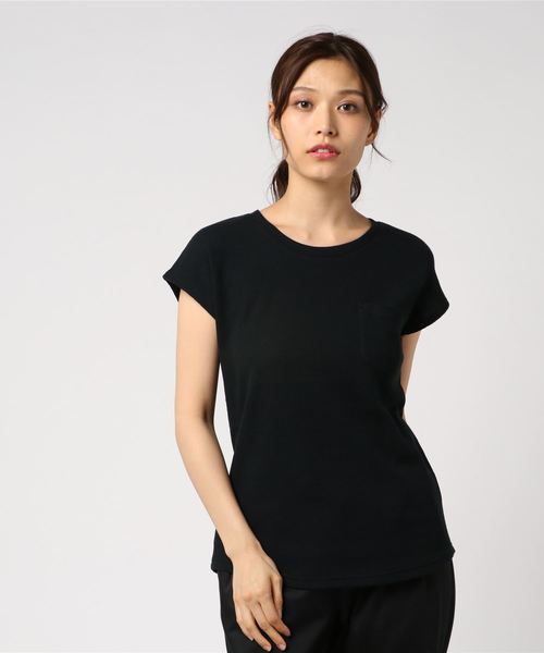 rps（アールピーエス）の「ポケット付きワッフル半袖Ｔ（Tシャツ/カットソー・レディース・ブラック/オフホワイト/杢グレー/ホワイト系その他2/ホワイト系その他3/ブラック系その他2・M）」の18枚目の写真