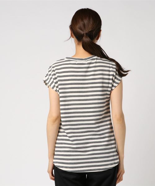 rps（アールピーエス）の「ポケット付きワッフル半袖Ｔ（Tシャツ/カットソー・レディース・ブラック/オフホワイト/杢グレー/ホワイト系その他2/ホワイト系その他3/ブラック系その他2・M）」の14枚目の写真