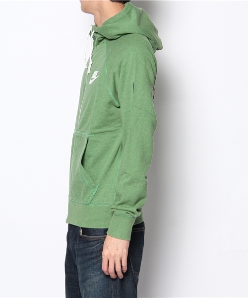 NIKE(ナイキ)の「2013 ナイキ サンタモニカ トラック NIKE AS RU SANTA MONICA TRCK CLB FZ(パーカー・メンズ・グリーン/ホワイト・MEDIUM/LARGE)」の3枚目の写真