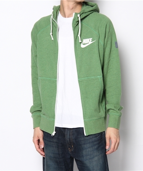 NIKE(ナイキ)の「2013 ナイキ サンタモニカ トラック NIKE AS RU SANTA MONICA TRCK CLB FZ(パーカー・メンズ・グリーン/ホワイト・MEDIUM/LARGE)」の5枚目の写真