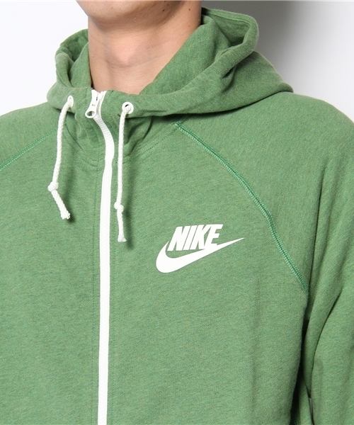 NIKE(ナイキ)の「2013 ナイキ サンタモニカ トラック NIKE AS RU SANTA MONICA TRCK CLB FZ(パーカー・メンズ・グリーン/ホワイト・MEDIUM/LARGE)」の7枚目の写真