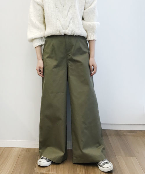 laboratory work（ラボラトリーワーク）の「レースアップハイウエストパンツ（その他パンツ・レディース・ブラック/カーキ/ベージュ・MEDIUM）」の3枚目の写真