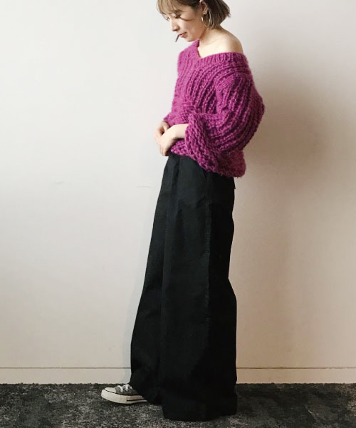 laboratory work（ラボラトリーワーク）の「レースアップハイウエストパンツ（その他パンツ・レディース・ブラック/カーキ/ベージュ・MEDIUM）」の4枚目の写真