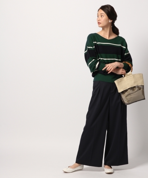 GLOBAL WORK(グローバルワーク)の「洗えるコットンカシミヤコンプルオーバー/792280(ニット/セーター・レディース・ダークグリーン/ベージュ/グレー/イエロー/ボルドー・SMALL/MEDIUM/LARGE)」の8枚目の写真