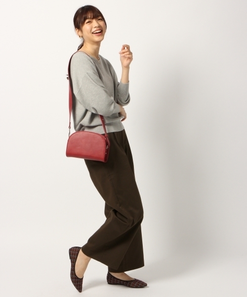 GLOBAL WORK(グローバルワーク)の「洗えるコットンカシミヤコンプルオーバー/792280(ニット/セーター・レディース・ダークグリーン/ベージュ/グレー/イエロー/ボルドー・SMALL/MEDIUM/LARGE)」の9枚目の写真