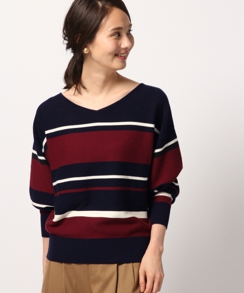 GLOBAL WORK(グローバルワーク)の「洗えるコットンカシミヤコンプルオーバー/792280(ニット/セーター・レディース・ダークグリーン/ベージュ/グレー/イエロー/ボルドー・SMALL/MEDIUM/LARGE)」の20枚目の写真