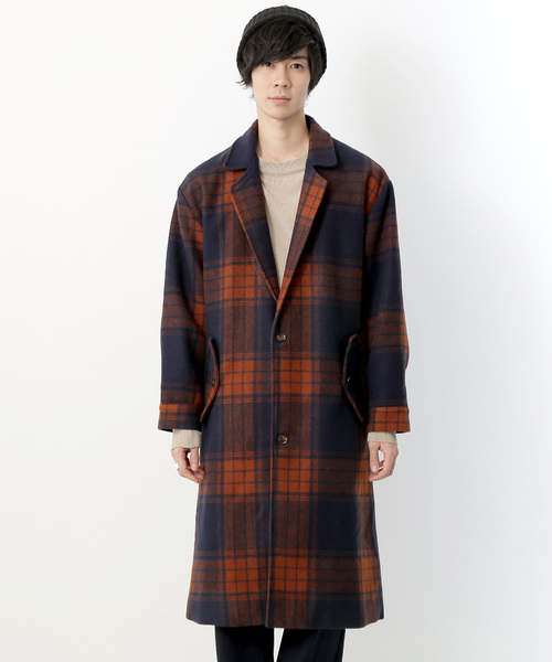 MONO-MART（モノマート）の「チェック柄オーバーサイズチェスターコート（チェスターコート）」 - WEAR