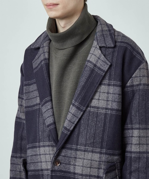 MONO-MART（モノマート）の「チェック柄オーバーサイズチェスターコート（チェスターコート）」 - WEAR