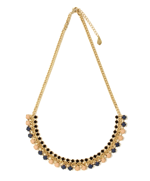 green label relaxing(グリーンレーベルリラクシング)の「GC ラインビジューST/ネックレス HPN(ネックレス・レディース・ホワイト/ライトピンク・フリー)」の2枚目の写真