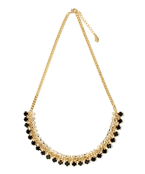 green label relaxing(グリーンレーベルリラクシング)の「GC ラインビジューST/ネックレス HPN(ネックレス・レディース・ホワイト/ライトピンク・フリー)」の1枚目の写真