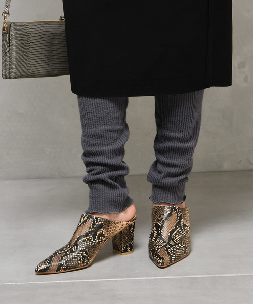 DouDou（ドゥドゥ）の「ニットコールレギンス（レギンス/スパッツ・レディース・チャコールグレー/ベージュ/グレー/オフホワイト・FREE）」の3枚目の写真