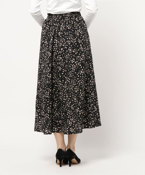 KOBE LETTUCE（コウベレタス）の「［レオパード柄・無地］起毛フリース裏地フロントタックマキシ丈フレアスカート＊レディース/裏起毛/ボトムス/ロング丈[M2321]神戸レタス（スカート・レディース・ブラック/ブルー/ボルドー/マスタード/ピンク系その他/レオパード/ライトベージュ/ブラック系その他・FREE）」の18枚目の写真