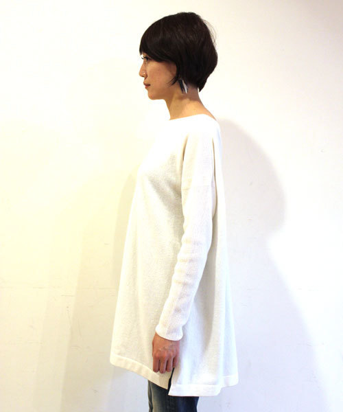 GALLARDAGALANTE（ガリャルダガランテ）の「カシミアチュニック（ニット/セーター・レディース・ホワイト/ベージュ/イエロー/ブラック/モカ・FREE）」の12枚目の写真