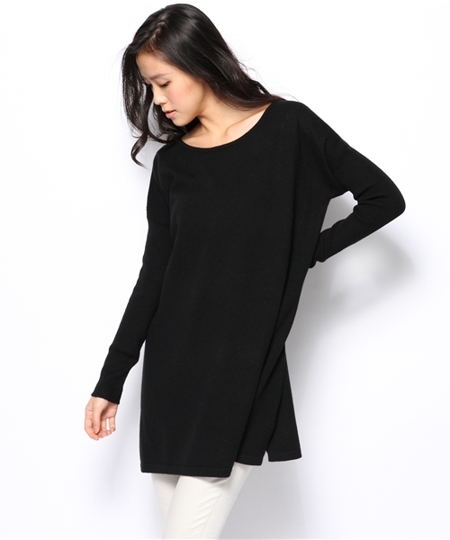 GALLARDAGALANTE（ガリャルダガランテ）の「カシミアチュニック（ニット/セーター・レディース・ホワイト/ベージュ/イエロー/ブラック/モカ・FREE）」の3枚目の写真