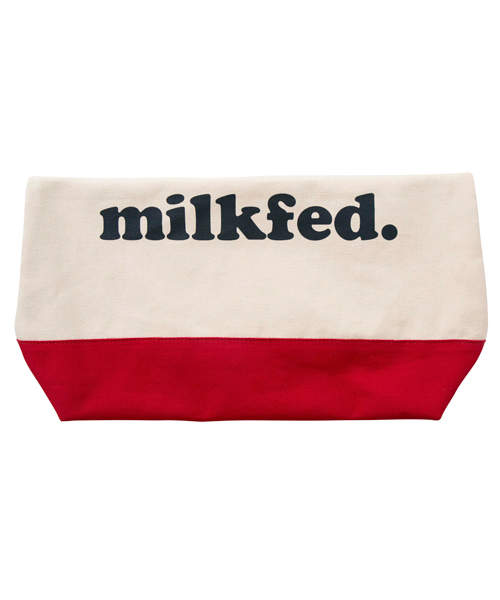 MILKFED.(ミルクフェド)の「BI COLOR MINI TOTE BAG(クラッチバッグ・レディース・ネイビー/ライトパープル/レッド・ONESIZE)」の6枚目の写真