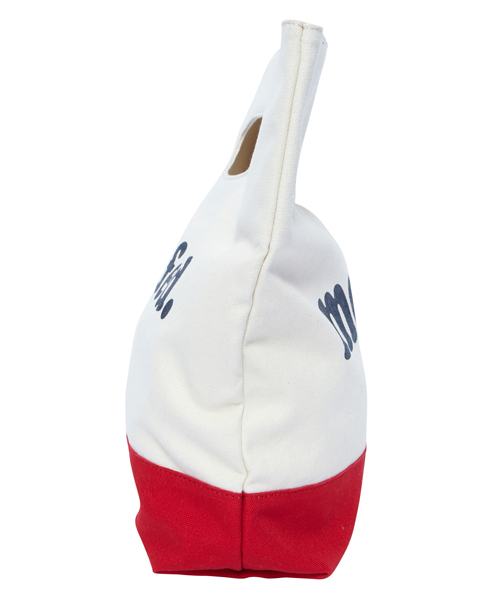 MILKFED.(ミルクフェド)の「BI COLOR MINI TOTE BAG(クラッチバッグ・レディース・ネイビー/ライトパープル/レッド・ONESIZE)」の8枚目の写真