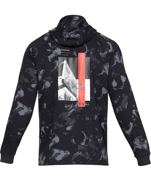 UNDER ARMOUR（アンダーアーマー）の「メンズバスケットボールパーカー / ベースラインフリースグラフィックフーディー（パーカー・メンズ・オレンジ/ブラック×ホワイト・XL/3XL/LG/SM/MD）」の7枚目の写真