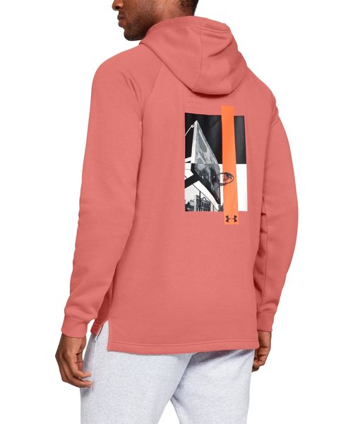 UNDER ARMOUR（アンダーアーマー）の「メンズバスケットボールパーカー / ベースラインフリースグラフィックフーディー（パーカー・メンズ・オレンジ/ブラック×ホワイト・XL/3XL/LG/SM/MD）」の8枚目の写真