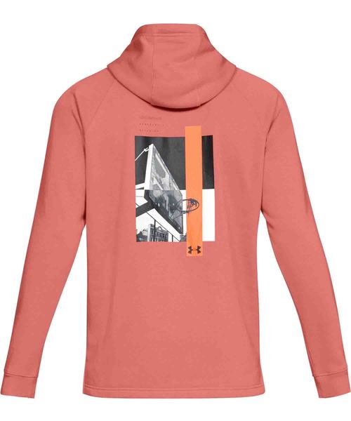 UNDER ARMOUR（アンダーアーマー）の「メンズバスケットボールパーカー / ベースラインフリースグラフィックフーディー（パーカー・メンズ・オレンジ/ブラック×ホワイト・XL/3XL/LG/SM/MD）」の12枚目の写真