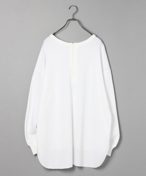 LOWRYS FARM（ローリーズファーム）の「ハニカムロンＴ　826824（Tシャツ/カットソー・レディース・オフホワイト/ブラック/ベージュ/ピンク・FREE）」の6枚目の写真